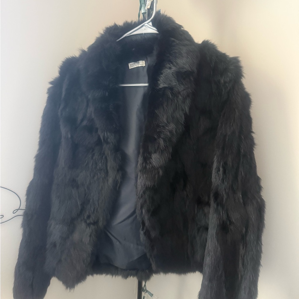 Elegant Black  Fur Jacket